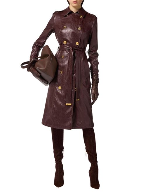 Trench vino in similpelle Elisabetta Franchi | SP00256E2EA4